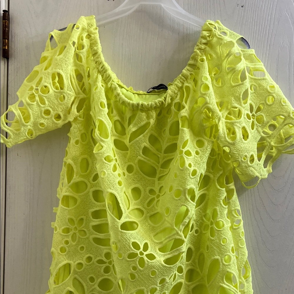 Vibrant Off-Shoulder Lace Blouse